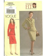 Vogue 8204 Sandra Betzina Misses &amp; Petite Suit Jacket &amp; Skirt 32-36 Bust... - $12.47