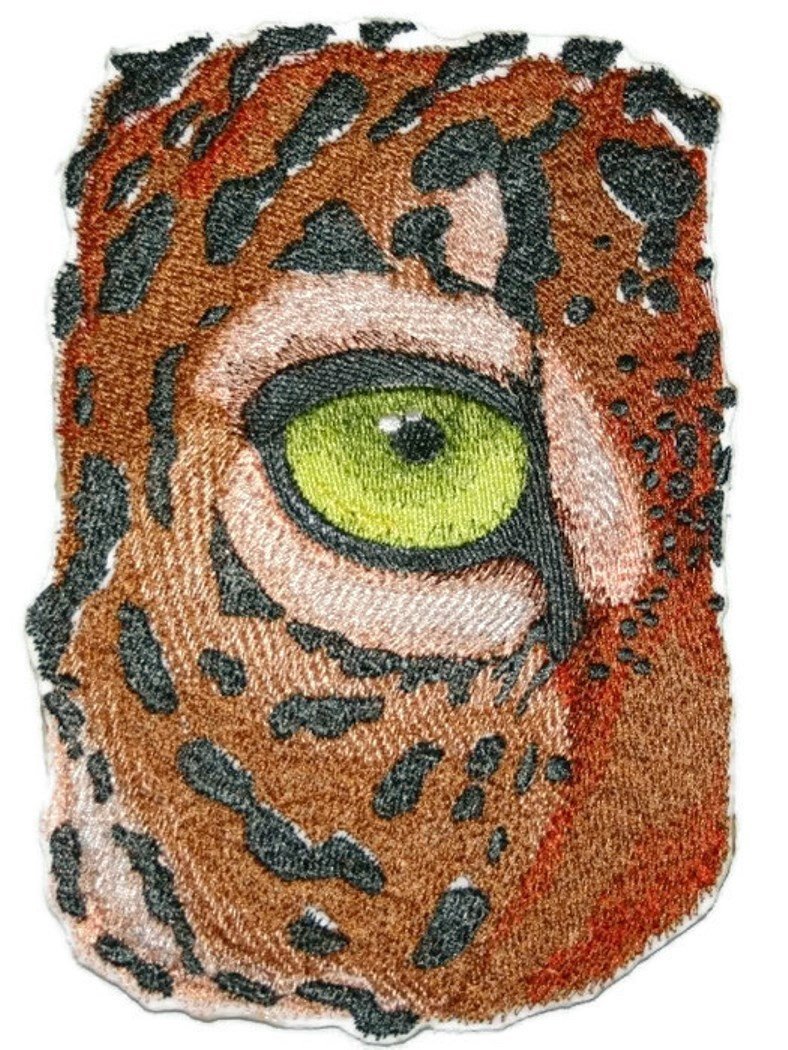 Custom and Unique Eye of Jaguar Embroidered Iron on/Sew Patch [6.874.63] [Made