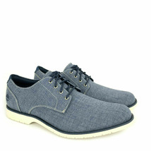 TIMBERLAND MEN&#39;S WOODHULL DENIM CANVAS OXFORD SHOES A1XRZ - $49.30