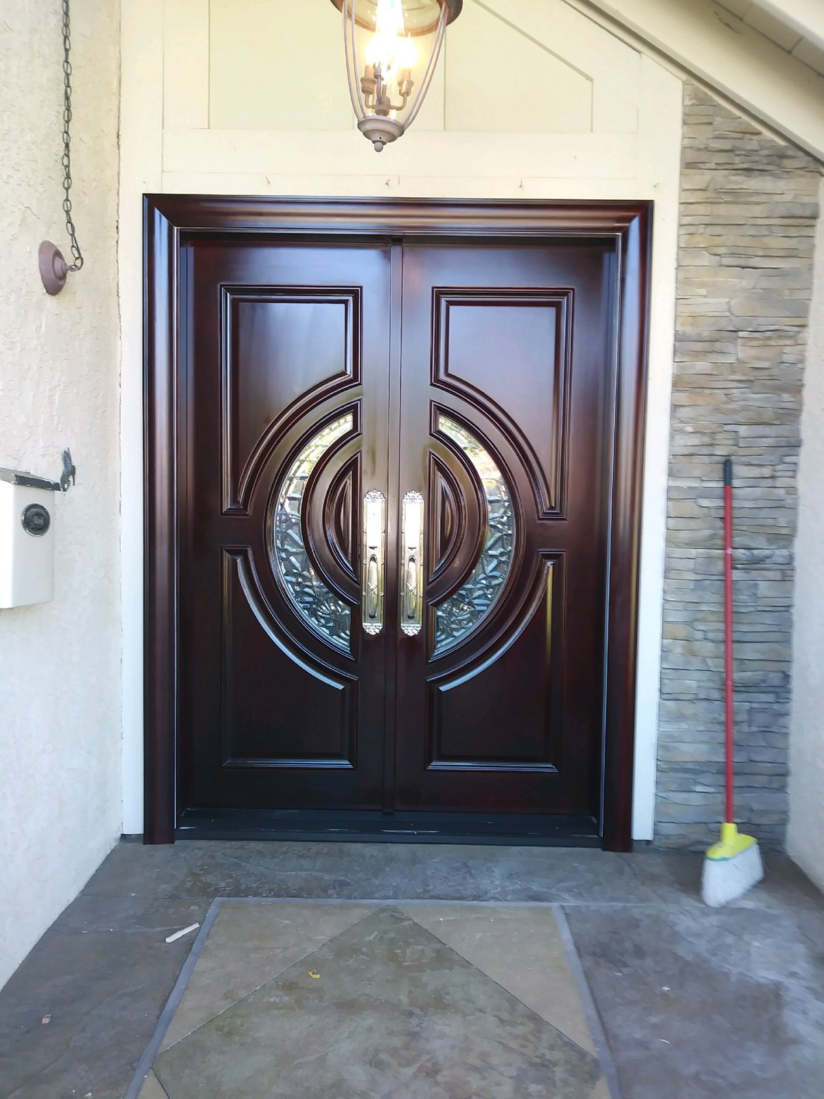 Mahogany Front Double Entry Door, 6' x 8', 2 3/8