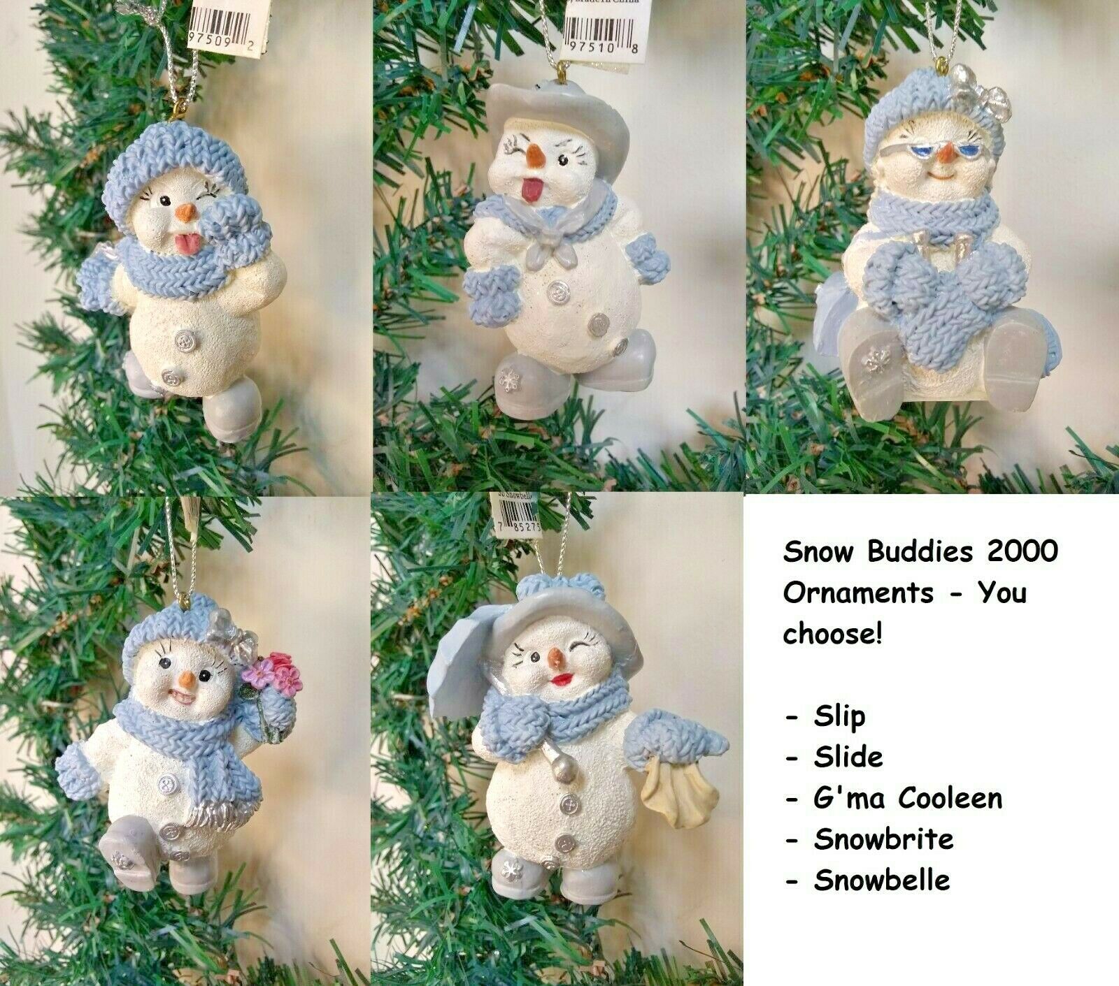 Encore Snow Buddies Christmas 2000 Ornaments - Choose Your Buddy! NIB NOS VTG
