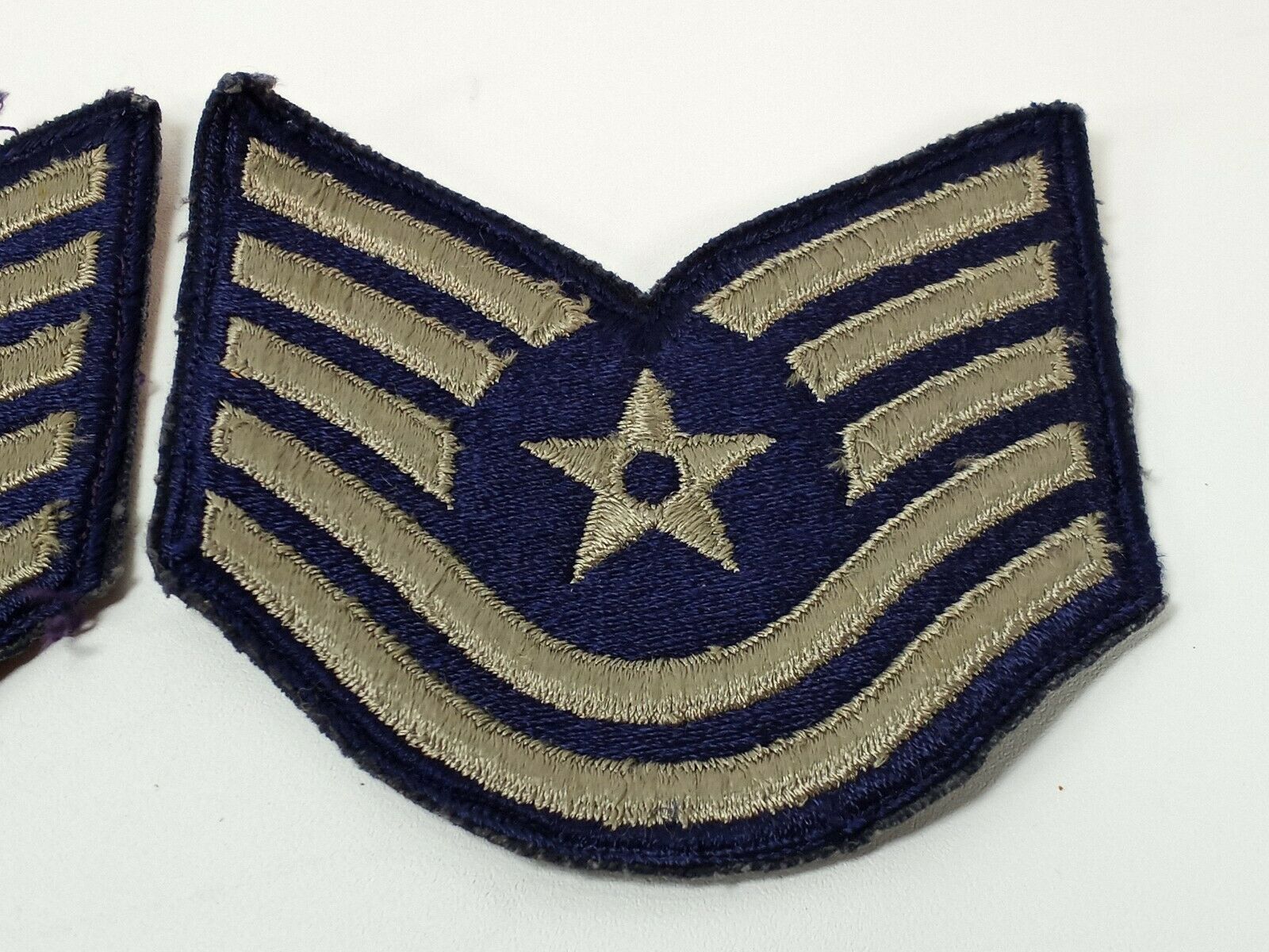 USAF Vietnam Era Tech Sergeant E-6 Rank Chevron Patches 4in & 3in 2 ...