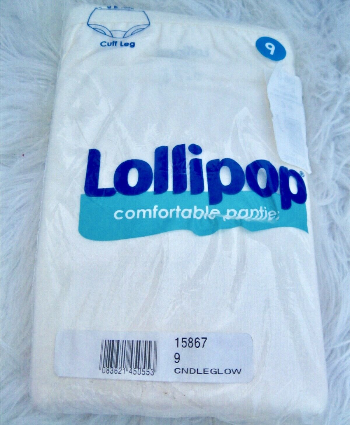 LOLLIPOP 3 Pack 100% Cotton Full-Cut Elastic Leg Band White Briefs Size 10/3XL 