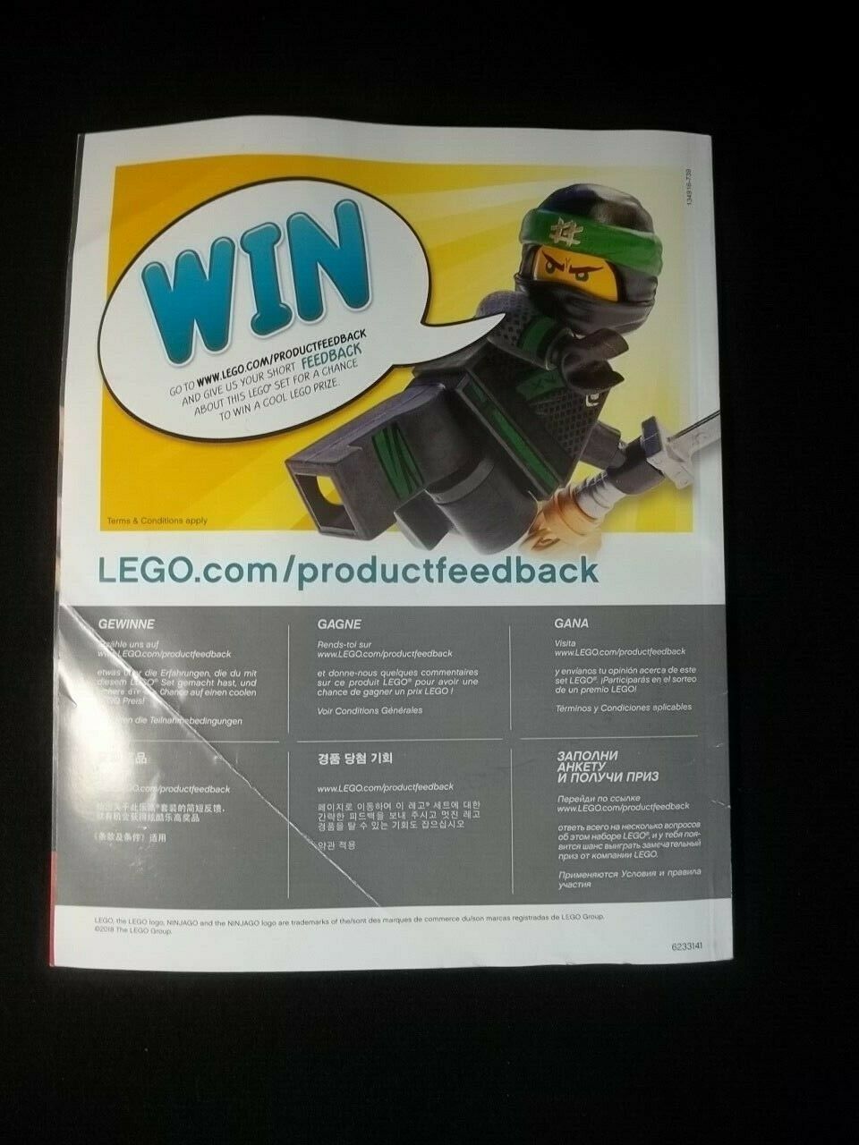 Lego 1 notice livret 2 NINJA GO ninjago book instruction manuel pour set 9450