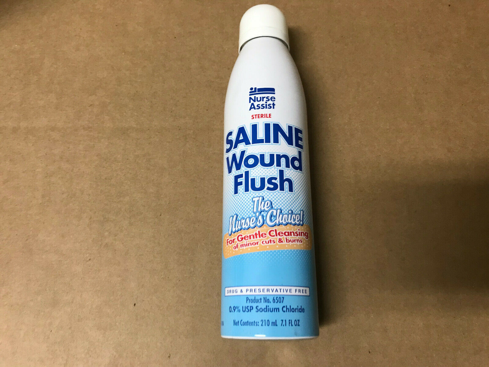 Nurse Assist Sterile Saline Wound Flush, Spray Can, Sterile, 7.1 oz