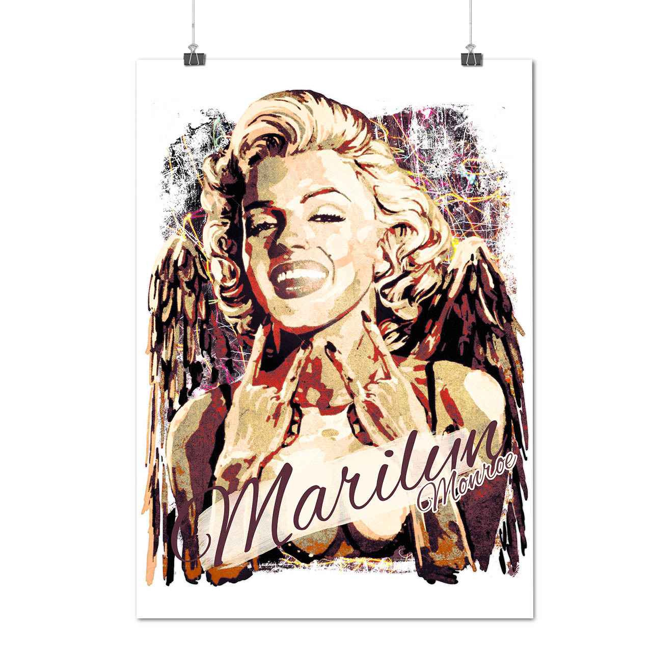 Marilyn Famous Celebrity Monroe Stage Matteglossy Poster A0 A1 A2 A3 A4 Wellc Art Posters 3969