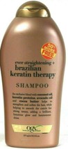 1 Bottles OGX 19.5 Oz Ever Straightening Brazilian Keratin Therapy Shampoo