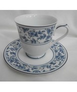 NORITAKE ARCADIA 2604 BLUE WHITE FLORAL COFFEE CUP SAUCERS 4 SETS RARE - $25.24