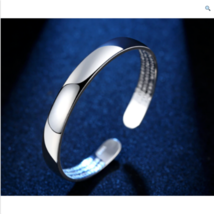 925 Sterling Silver High Gloss Engraved Bangle - FAST SHIPPING!!! - $9.99