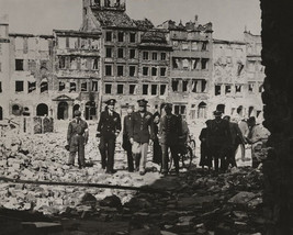 General Dwight Eisenhower tours bombed Warsaw Poland after WWII Photo Print - $8.81+