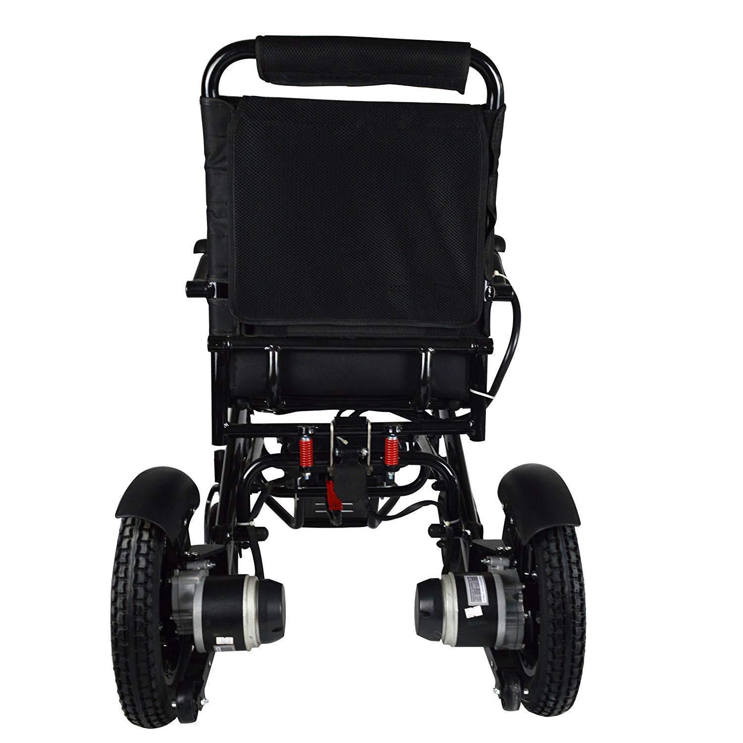 Best Remote Control Motorized Wheelchair Folding only 50lb supports up
