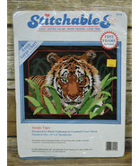 Vintage NOS Dimensions Cross Stitch Kit Jungle Tiger 72114 1992 10x8 - $9.90