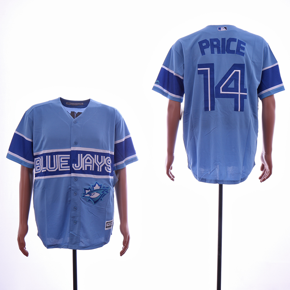 Men's Toronto Blue Jays David Price Light Blue Throwback Jersey Other