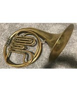 Vintage brass french horn musical instrument decor Agostino Rampone Mila... - $373.07