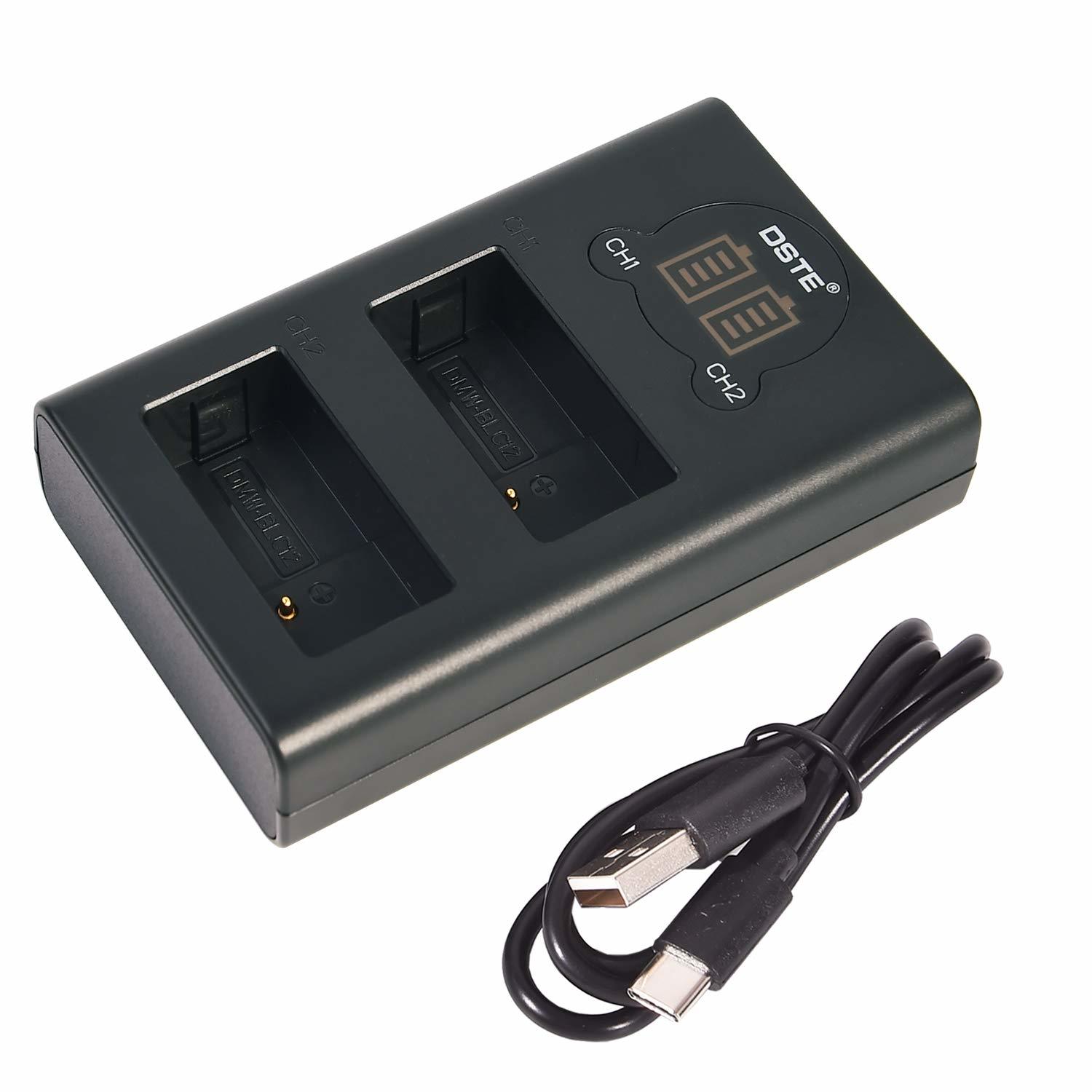 E Replacement For Dual Lcd Battery Charger Compatible Panasonic Dmw-Bl - $25.99