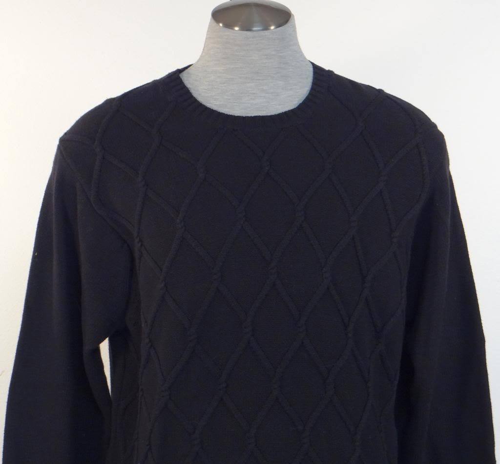 Izod Burgundy Crewneck Cotton Knit Sweater Mens NWT