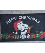 New Peanuts Snoopy &amp; Woodstock &amp; Presents Merry Christmas Door Mat 20 x 32  - £21.37 GBP