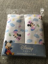 Disney Baby Girl Receiving Blankets Duo Two Pack ABCs Minnie Mouse Soft NEW - $21.51