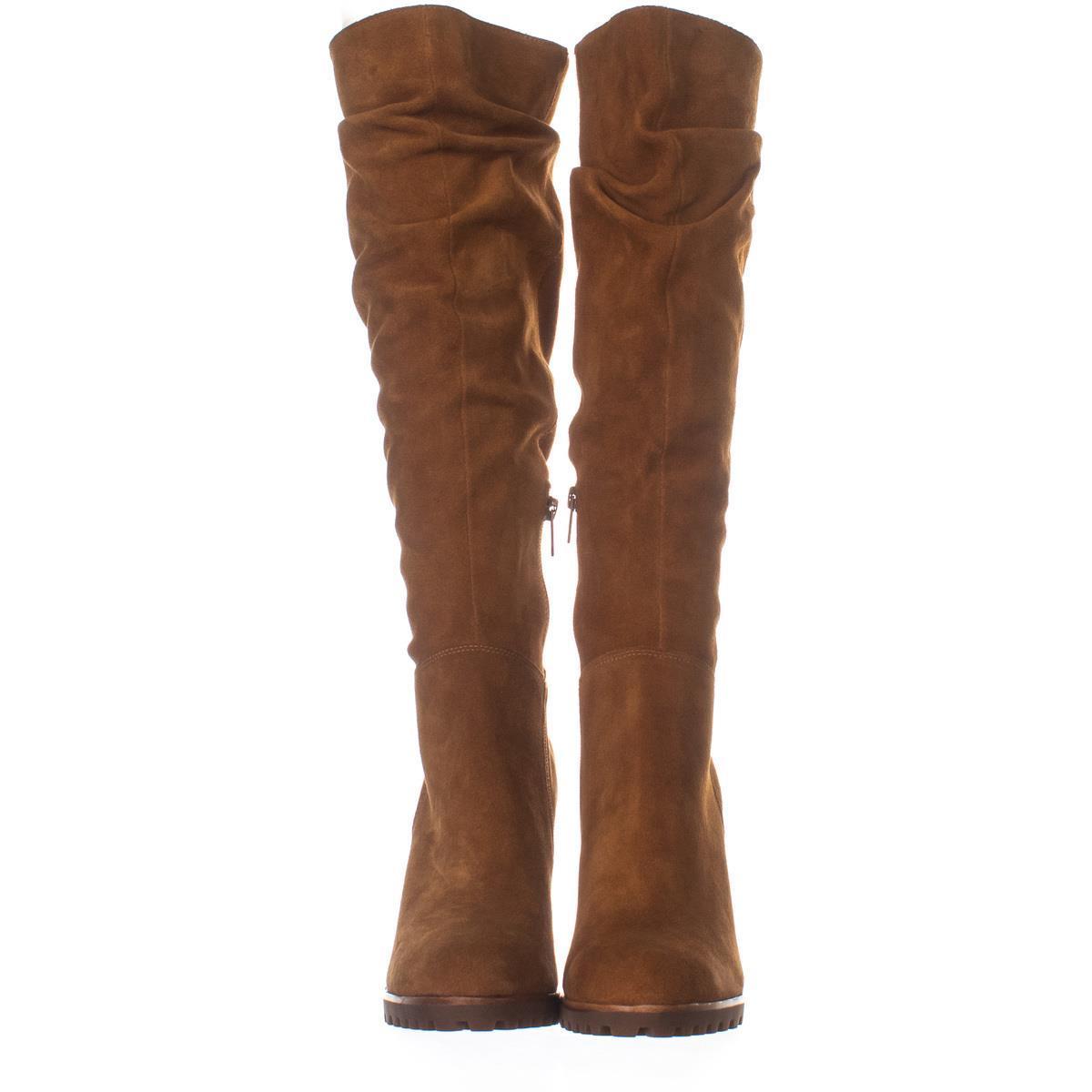 thigh high boots cognac