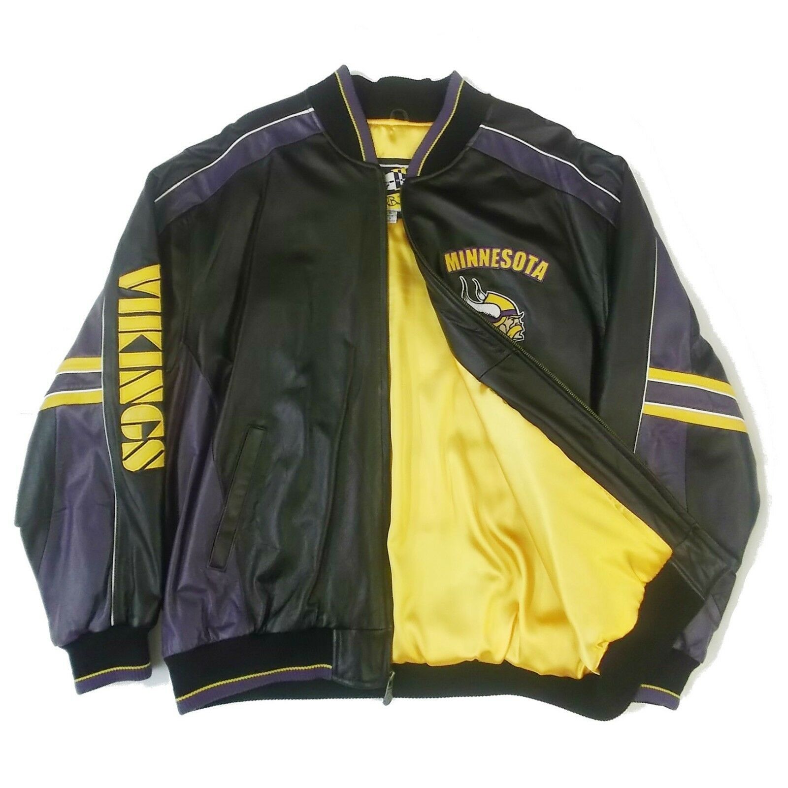 Maker of Jacket Fashion Jackets Vintage 90s Minnesota Vikings NFL Suede Leather