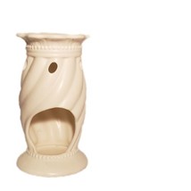 Yankee Candle Wax Burner White Swirl Design 5.5&quot; Tall SEE PICTURES  - $9.89