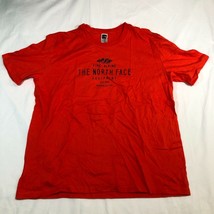 The North Face Shirt Mens XL Red Logo Graphic Cotton Short Sleeve Fine Alpine - $11.83