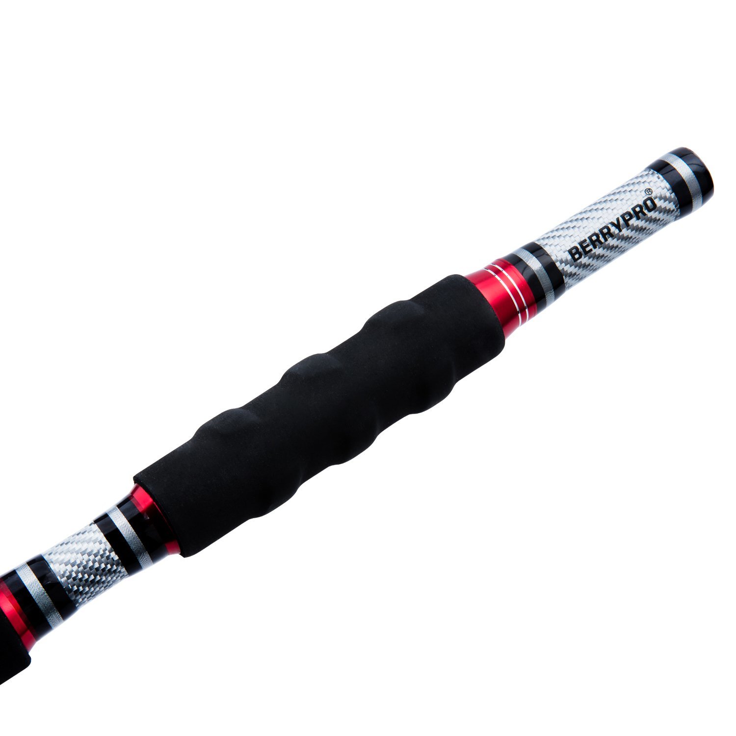 BERRYPRO 3Piece Spinning Rod Heavy Spinning Fishing Rod Portable