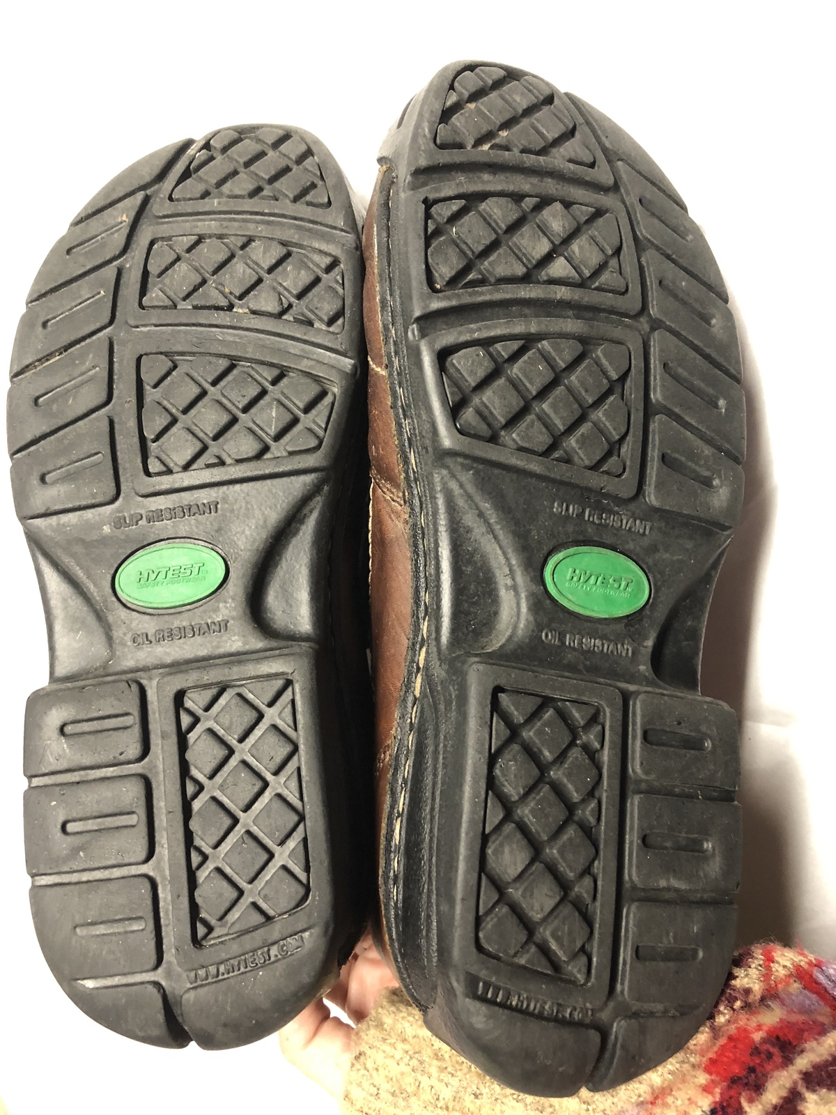 HYTEST Men's Brown Leather Slip On Safety Steel Toe Boots Shoes ASTM