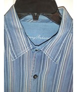 Medium Tommy Bahama 100% Tencel Long Sleeve Striped Button Up Shirt - $21.49