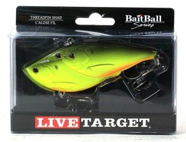 1 Count LiveTarget Bait Ball Series 4" 1 7/8 Oz Chartreuse Black Threadfin Shad