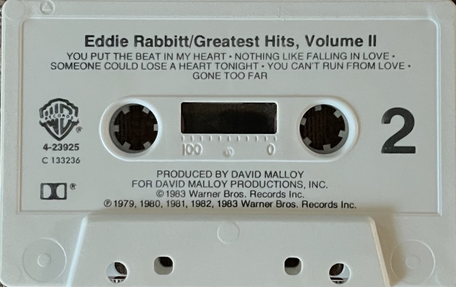 Eddie Rabbitt Greatest Hits, Vol. II (Audio Cassette) - 1983 - Cassettes