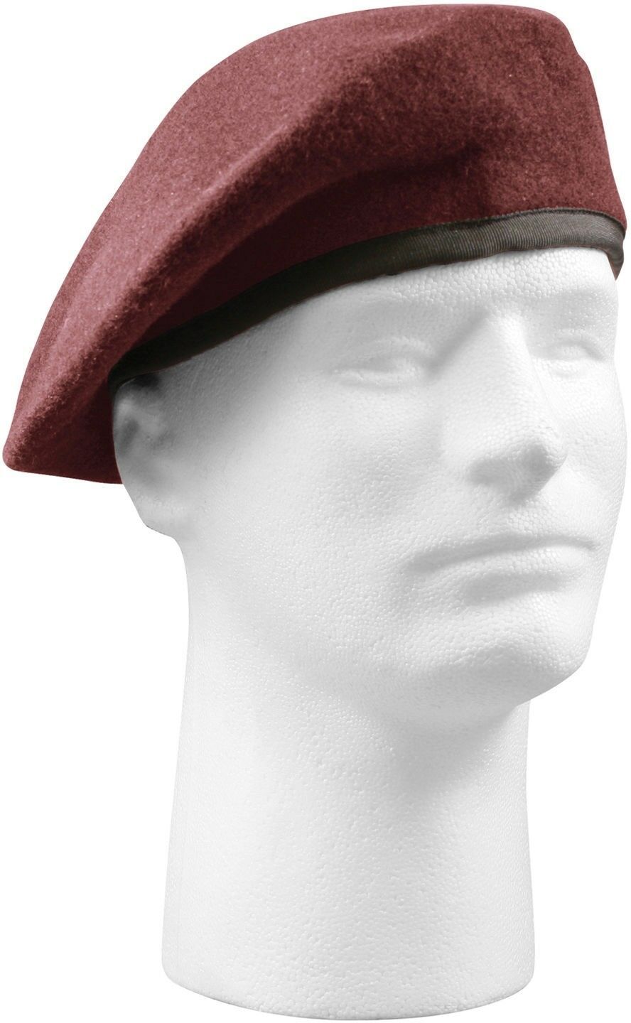 Military Wool Beret - Inspection Ready Pre-Shaved Badge Tactical US Army JROTC - Men's Accessories