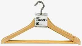 Whitmor Wooden SUIT HANGERS Set of 5 Smooth Snag Free Finish Space-Save ... - $18.89