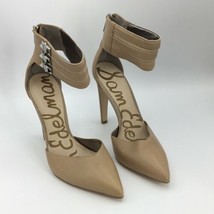 Sam Edelman Womens Beige Wide Ankle Strap Heels Size 6.5 M Stiletto Very Nice - $27.58