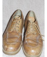 Vintage Tan Leather WORKER Lace Up Shoes Mens 10.5D Used - $44.54