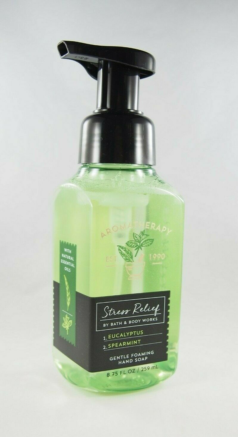 (6) Bath & Body Works Aromatherapy Green Stress Relief Foaming Hand Soap 8.75oz