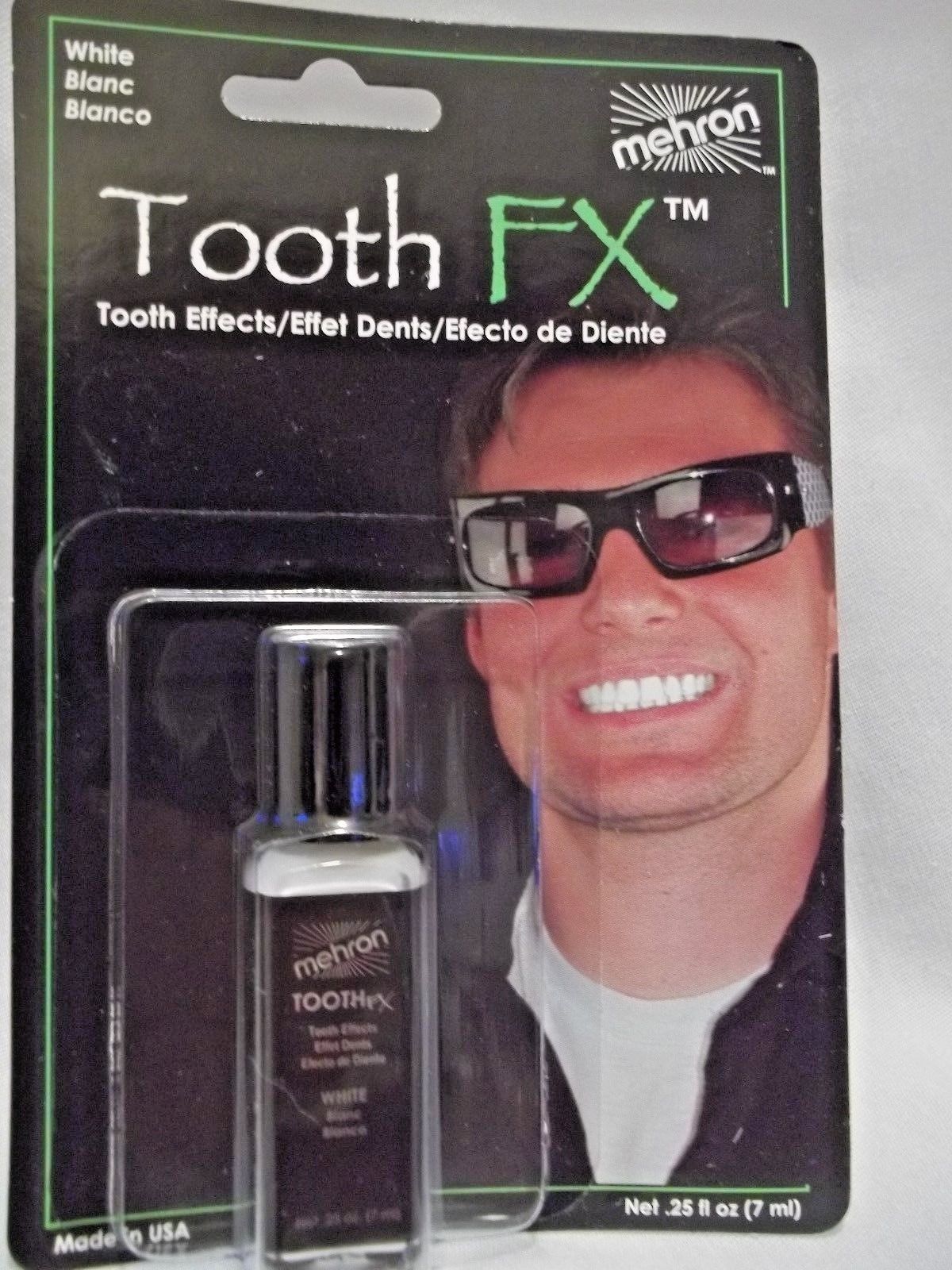 Tooth White Teeth Whitening FX .Mehron Paint Brush On White Theatrical