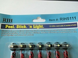 Rock Island Hobby # RIH5111 Peel. Stick. "n Light 15 LEDS each 11" wire image 2