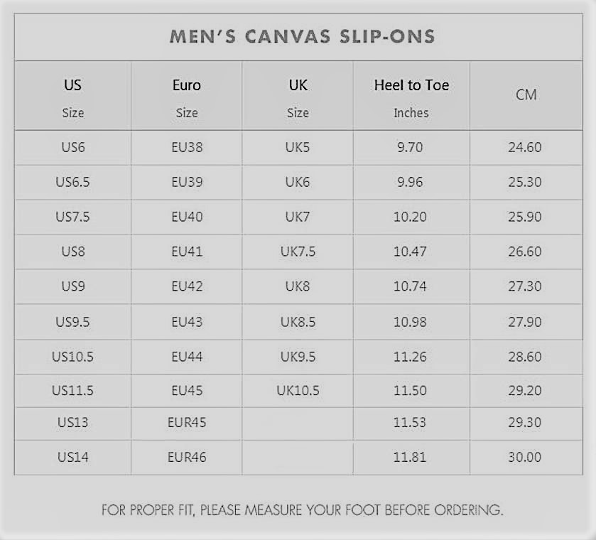 womens shoes size to men's shoe size conversion
