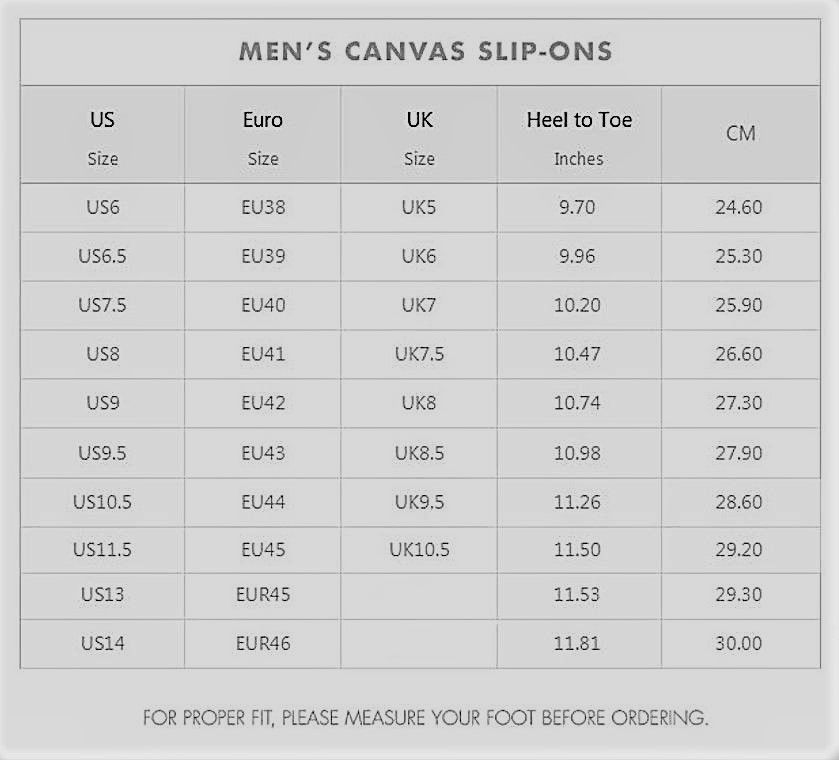 shoe chart womens to mens