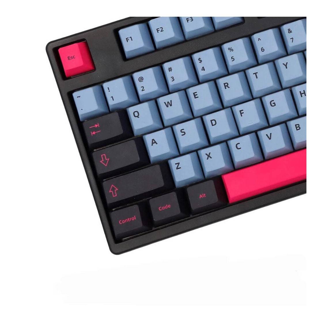 Retro Japanese Theme 134 Keyboard Keycaps Set, Blue Japanese Theme