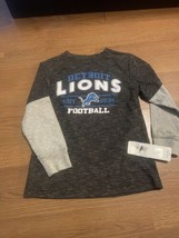 Detroit Lions Football Long Sleeve Tee Youth Xs 4/5 NFL Brand NWT - $13.07