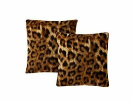 Morgan Home Printed Plush 18" Decorative Pillow 2-Pack-Jungle Leopard T4102199 - $20.68