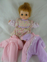 Vintage Horsman Doll 11" Tall Blonde Blue Sleep Eyes w extra clothes 1970 - $14.10