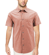 Men's Short Sleeve Cotton Linen Casual Lightweight Collared Button Up Shirt image 5