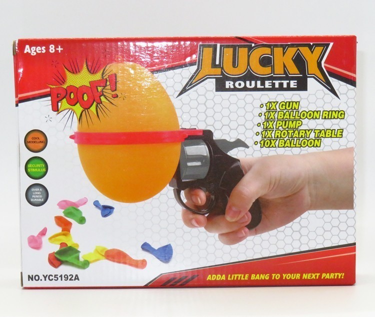 Russian Roulette Model Balloon Gun Party Tricky Toy Gun Adult Tricky