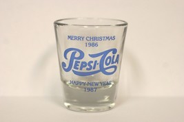 1986 Pepsi Merry Christmas 1987 Happy New Year Shot Glass - $6.92
