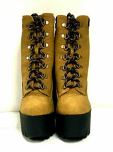 Qupid Women's Boots Iggy 07, Camel Nubuck PU Leather Shoes, US 9 - $35.53