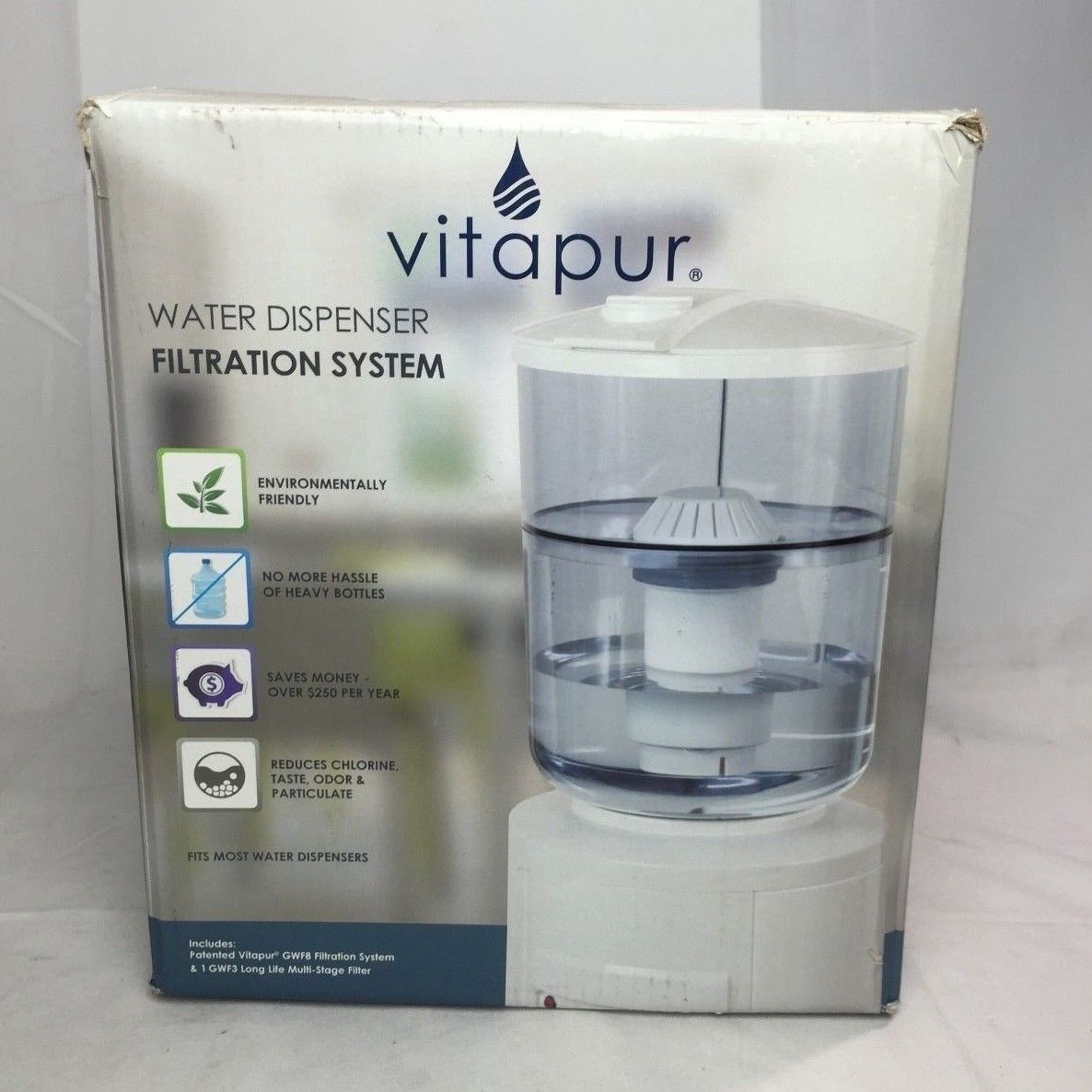 Vitapur GWF8 Water Filtration System For Topload Water Dispensers