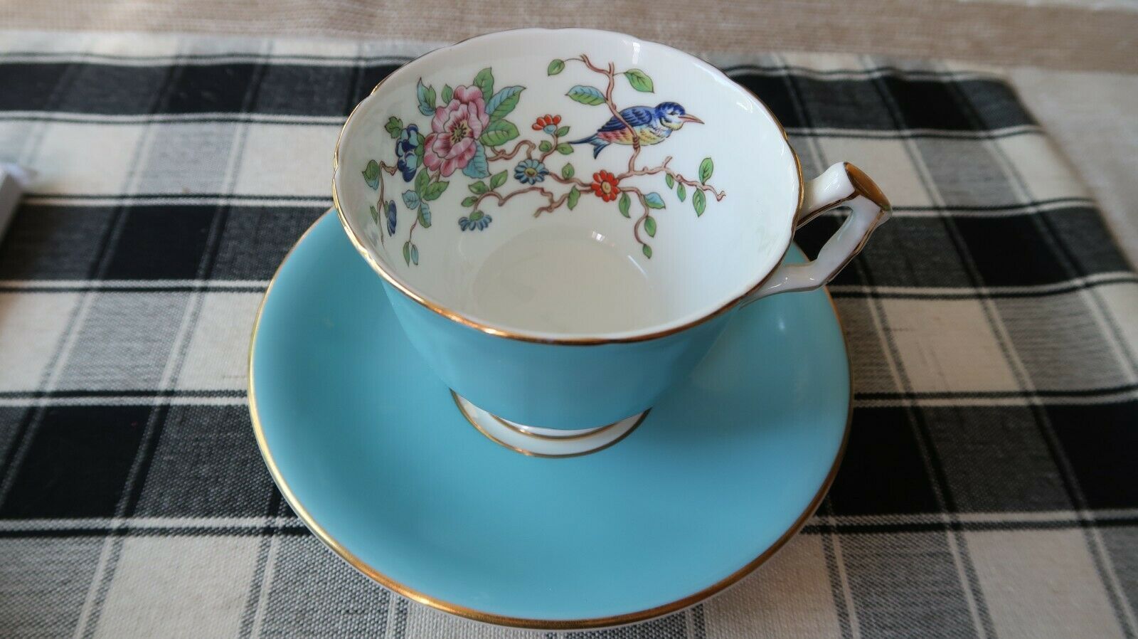 Aynsley Bone China "Henley" Teacup and Saucer 